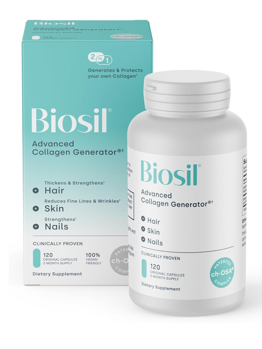 Biosil Collagen Generator – 120 Capsules | Patented ch-OSA® Complex | 60-Day Supply