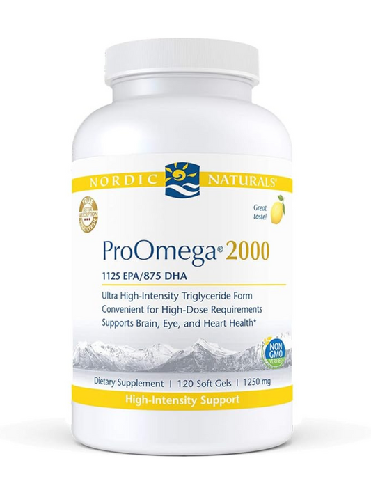 Nordic Naturals ProOmega 2000 – High-Potency Omega-3 Fish Oil, 2150mg EPA & DHA – 120 Soft Gels