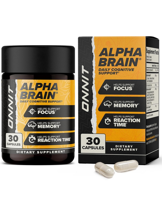 ONNIT Alpha Brain – Nootropic Brain Supplement | 30 Capsules